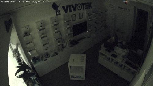 Záběr z testované kamery VIVOTEK FD9166-HN