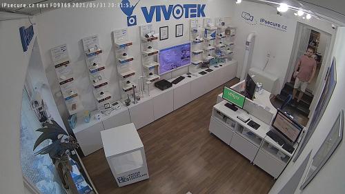 Záběr z testované kamery VIVOTEK FD9369