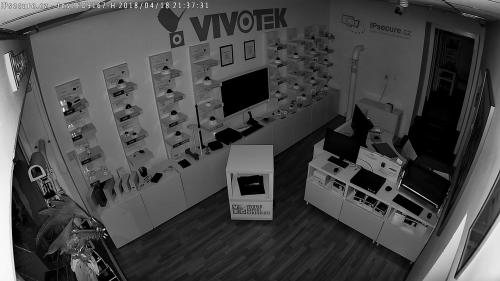 Záběr z testované kamery VIVOTEK FD9167-H